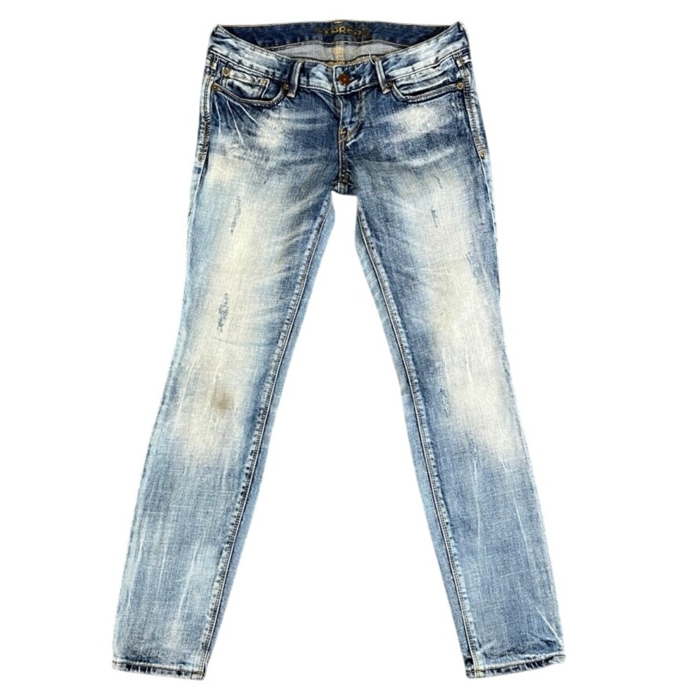 Express Jeans Womens 4S Medium Wash Denim Stretch Pants RN130351